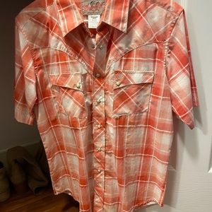 Mens short sleeve western shirt